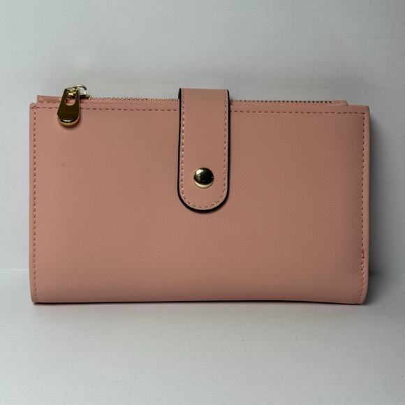 Blush Pink Tri-Fold Wallet with Zip Coin Pocket & Card Organizer - Picture 9 of 9